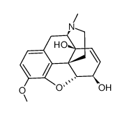 3-methoxy-4,5α-epoxy-6β,14-dihydroxy-7,8-didehydro-17-methylmorphinan结构式