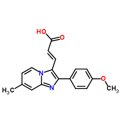 3-[2-(4-METHOXY-PHENYL)-7-METHYL-IMIDAZO[1,2-A]-PYRIDIN-3-YL]-ACRYLIC ACID结构式