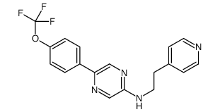 N-(2-pyridin-4-ylethyl)-5-[4-(trifluoromethoxy)phenyl]pyrazin-2-amine Structure