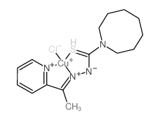 Copper,chloro[hexahydro-1(2H)-azocinecarbothioic acid[1-(2-pyridinyl)ethylidene]hydrazidato]- (9CI)结构式