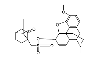 (5alpha,6alpha)-7,8-didehydro-4,5-epoxy-3-methoxy-17-methylmorphinan-6-yl (1S)-7,7-dimethyl-2-oxobicyclo[2.2.1]heptane-1-methanesulphonate Structure