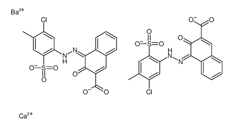 4-[(5-chloro-4-methyl-2-sulphophenyl)azo]-3-hydroxy-2-naphthoic acid, barium calcium salt结构式