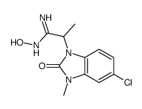 2-(5-chloro-3-methyl-2-oxobenzimidazol-1-yl)-N'-hydroxypropanimidamide结构式