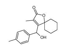 4-[hydroxy-(4-methylphenyl)methyl]-3-methyl-1-oxaspiro[4.5]dec-3-en-2-one结构式