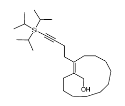 (E)-1-(hydroxymethyl)-2-(4-(triisopropylsilyl)-3-butynyl)cyclododecene Structure