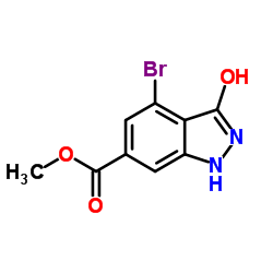 4-BROMO-3-HYDROXY-6-INDAZOLECARBOXYLIC ACID METHYL ESTER Structure