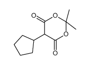 5-cyclopentyl-2,2-dimethyl-1,3-dioxane-4,6-dione Structure