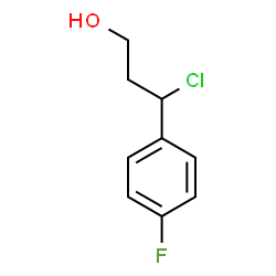 3-CHLORO-3-(4-FLUOROPHENYL)PROPAN-1-OL结构式