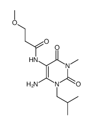 Propanamide,N-[6-amino-1,2,3,4-tetrahydro-3-methyl-1-(2-methylpropyl)-2,4-dioxo-5-pyrimidinyl]-3-methoxy- structure