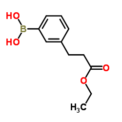 [3-(3-Ethoxy-3-oxopropyl)phenyl]boronic acid structure