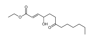 ethyl 4-hydroxy-7-oxotridec-2-enoate Structure