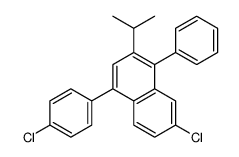 7-chloro-4-(4-chlorophenyl)-1-phenyl-2-propan-2-ylnaphthalene Structure