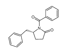 (5R)-1-benzoyl-5-benzylpyrrolidin-2-one结构式