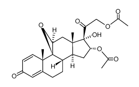 16α,21-diacetoxy-9,11β-epoxy-17-hydroxy-9β-pregna-1,4-diene-3,20-dione Structure