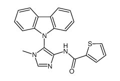 N-[5-(carbazol-9-yl)-1-methyl-1H-imidazol-4-yl]thiophene-2-carboxamide结构式