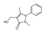 4-hydroxymethyl-2,5-dimethyl-1-phenyl-1,2-dihydro-pyrazol-3-one结构式