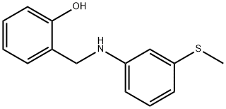 Phenol, 2-[[[3-(methylthio)phenyl]amino]methyl]- Structure