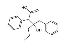 3-benzyl-3-hydroxy-2-phenyl-hexanoic acid结构式