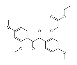 (4,2',4'-trimethoxy-α,α'-dioxo-bibenzyl-2-yloxy)-acetic acid ethyl ester结构式