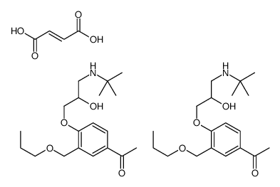 (E)-but-2-enedioic acid,1-[4-[3-(tert-butylamino)-2-hydroxypropoxy]-3-(propoxymethyl)phenyl]ethanone结构式