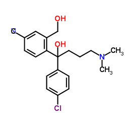 4-[4-(DIMETHYLAMINO)-1-(4'-CHLOROPHENYL)-1-HYDROXYBUTYL]-3-(HYDROXYMETHYL)-BENZONITRILE结构式