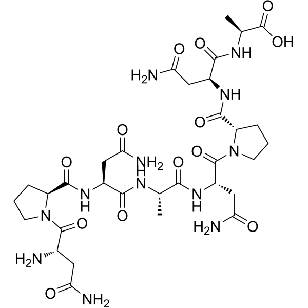 H(-Asn-Pro-Asn-Ala)2-OH Structure