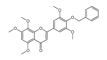 4'-benzyloxy-5,7,8,3',5'-pentamethoxyflavone结构式