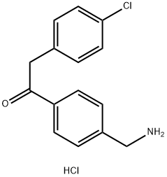 1-(4-Aminomethyl-phenyl)-2-(4-chloro-phenyl)-ethanone hydrochloride Structure