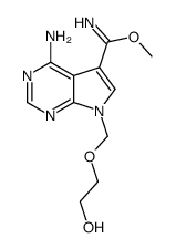 methyl 4-amino-7-(2-hydroxyethoxymethyl)pyrrolo[2,3-d]pyrimidine-5-carboximidate Structure