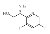 (R)-2-氨基-2-(3,5-二氟吡啶-2-基)乙醇结构式