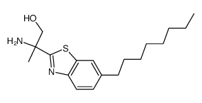 2-amino-2-(6-octylbenzo[d]thiazol-2-yl)propan-1-ol结构式