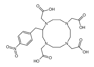 2-(4-nitrobenzyl)-1,4,7,10-tetraazacyclododecane-N,N',N'',N'''-tetraacetic acid结构式