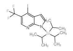 4-碘-5-(三氟甲基)-1-(三异丙基甲硅烷基)-1h-吡咯并[2,3-b]吡啶结构式