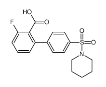 2-fluoro-6-(4-piperidin-1-ylsulfonylphenyl)benzoic acid Structure