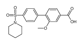 3-methoxy-4-(4-piperidin-1-ylsulfonylphenyl)benzoic acid结构式