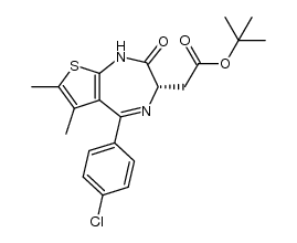 1H-Thieno[2,3-e]-1,4-diazepine-3-acetic acid, 5-(4-chlorophenyl)-2,3-dihydro-6,7-dimethyl-2-oxo-, 1,1-dimethylethyl ester, (3S)- picture