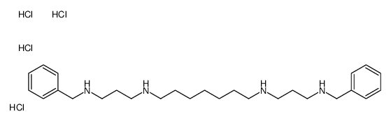 N,N'-bis[3-(benzylamino)propyl]heptane-1,7-diamine,tetrahydrochloride结构式