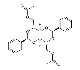 O1,O6-diacetyl-O2,O4,O3,O5-((S,S)-dibenzylidene)-L-iditol结构式