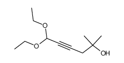 5-Hydroxy-5-methylhex-2-ynal diethyl acetal Structure