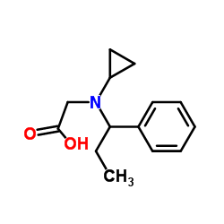 N-Cyclopropyl-N-(1-phenylpropyl)glycine结构式