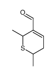 2,6-dimethyl-3,6-dihydro-2H-thiopyran-5-carbaldehyde Structure