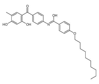 4-decoxy-N-[4-(2,4-dihydroxy-5-methylbenzoyl)phenyl]benzamide Structure