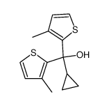 cyclopropylbis(3-methyl-2-thienyl)methanol Structure