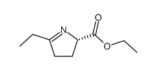 5-ethyl-3,4-dihydro-2H-pyrrole-(2S)-carboxylic acid ethyl ester结构式