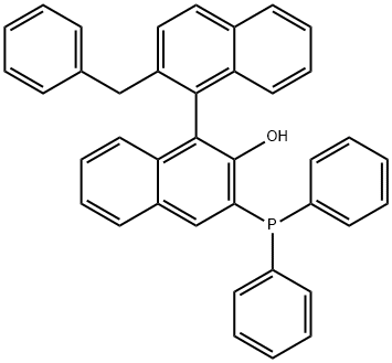 2'-Benzyl-2-hydroxy-3-(diphenylphosphino)-[1,1'-binaphthalene] Structure