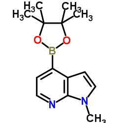 1-Methyl-4-(tetramethyl-1,3,2-dioxaborolan-2-yl)-1H-pyrrolo[2,3-b]pyridine structure