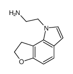 2-(7,8-dihydrofuro[2,3-g]indol-1-yl)ethanamine结构式