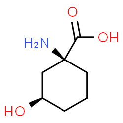 Cyclohexanecarboxylic acid, 1-amino-3-hydroxy-, (1S-cis)- (9CI) Structure