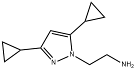 2-(3,5-二环丙基-1H-吡唑-1-基)乙-1-胺结构式