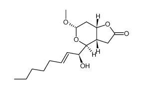 (3aS,4S,6S,7aS)-4-((S,E)-1-hydroxyoct-2-en-1-yl)-6-methoxytetrahydro-4H-furo[3,2-c]pyran-2(3H)-one Structure